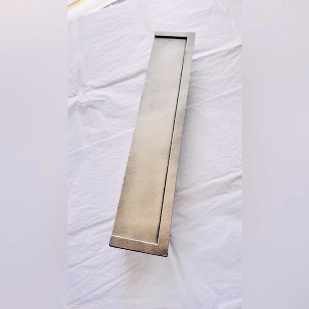Vintage 20” Minimalist Wooden Silver Display Shelf Sleek Design Floating Effect
